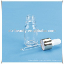 transparency essential oil bottle with metal glass dropper